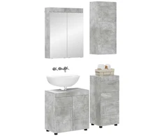 Vonios baldų rinkinys TULUM 4 pcs Betono pilka 60 x 34 x 63 cm