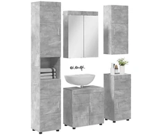 Vonios baldų rinkinys TULUM 5 pcs Betono pilka 60 x 34 x 63 cm