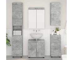 Vonios baldų rinkinys TULUM 5 pcs Betono pilka 60 x 34 x 63 cm