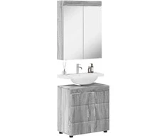 Vonios baldų rinkinys TULUM 2 pcs Pilkas Sonoma 60 x 34 x 63 cm