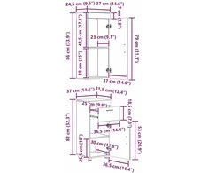 Vonios baldų rinkinys TULUM 4 pcs Rūkyta ąžuolas