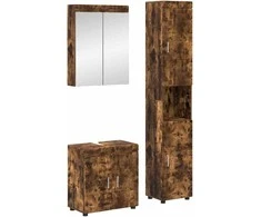 Vonios baldų rinkinys TULUM 3 pcs Rūkyta ąžuolas