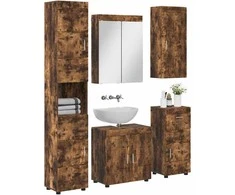 Vonios baldų rinkinys TULUM 5 pcs Rūkyta ąžuolas