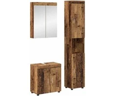 Vonios baldų rinkinys TULUM 3 pcs Senas medis 60 x 34 x 63 cm