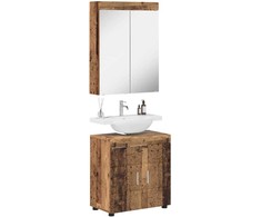 Vonios baldų rinkinys TULUM 2 pcs Senas medis 60 x 34 x 63 cm