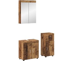 Vonios baldų rinkinys TULUM 3 pcs Senas medis 60 x 34 x 63 cm