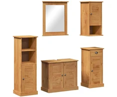 Vonios baldų rinkinys VIGO 5 vnt. Medus ruda 37 x 34 x 110 cm