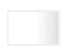 Vonios kambario LED veidrodis, baltas, 60x8,5x37cm, akrilas