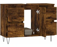 Vonios kambario spintelė, dūminio ąžuolo, 80x33x60cm, mediena