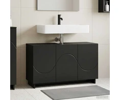 Vonios kambario spintelė Juoda 101 x 41 x 58 cm