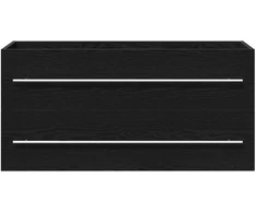 Vonios kambario spintelė, praustuvas, juodo ąžuolo spalvos, 100x38,5x48 cm, inžinerinė mediena