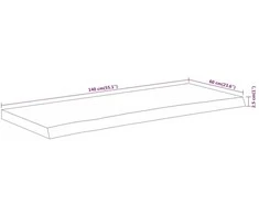 Vonios kambario stalviršis, 140x60x2,5cm, akacijos masyvas