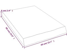 Vonios kambario stalviršis, 40x60x(2–6)cm, medienos masyvas