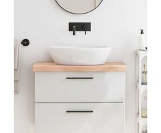 Vonios kambario stalviršis, 80x40x(2-6) cm, medienos masyvas