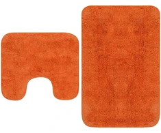Vonios kilimėlių rinkinys, 2d., audinys, oranžinis