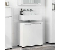 Vonios kriauklės cabinetas su lentyna Balta 60 x 30 x 60 cm