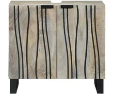 Vonios kriauklės spinta Balta 62 x 33 x 58 cm Apdirbta mediena