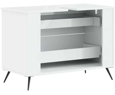 Vonios kriauklės spinta BREDA Itin blizgi balta 82 x 41 x 59 cm