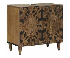 Vonios kriauklės spinta Ruda 62 x 33 x 58 cm Kietas mango medis