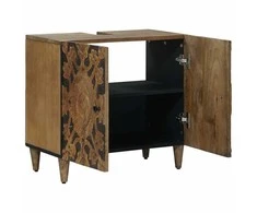 Vonios kriauklės spinta Ruda 62 x 33 x 58 cm Kietas mango medis