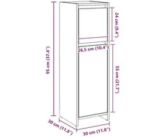 Vonios spintelė Old Wood 30x30x95 cm Engineered Wood