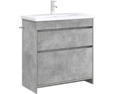 Vonios spintelė po kriaukle Betono pilka 78,5 x 37,5 x 81 cm