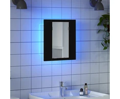 Vonios spintelė su LED apšvietimu, juodo ąžuolo spalvos, 40x12x45 cm, inžinerinė mediena