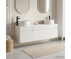 Vonios spintos komplektas 3 vnt. Balta 49 x 44,5 x 66 cm