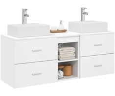 Vonios spintos komplektas 3 vnt. Balta 49,5 x 41 x 62,5 cm