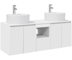 Vonios spintos komplektas 3 vnt. Balta 49,5 x 44,5 x 65 cm