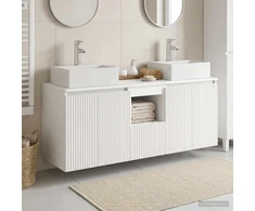 Vonios spintos komplektas 3 vnt. Balta 49,5 x 41 x 62,5 cm