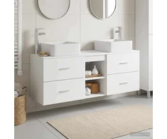 Vonios spintos komplektas 3 vnt. Balta 49,5 x 41 x 63 cm