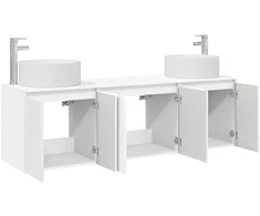 Vonios spintos komplektas 3 vnt. Balta 49,5 x 44,5 x 65,5 cm