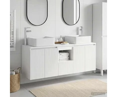Vonios spintos komplektas 3 vnt. Balta 49,5 x 41 x 63 cm