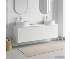 Vonios spintos komplektas 3 vnt. Balta 49,5 x 44,5 x 65 cm