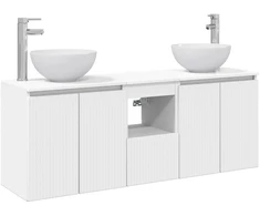 Vonios spintos komplektas 3 vnt. Balta 49,5 x 41 x 64,5 cm