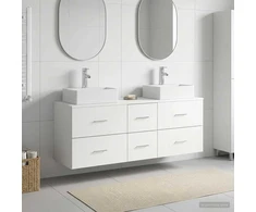 Vonios spintos komplektas 3 vnt. Balta 49,5 x 41 x 62,5 cm