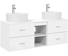 Vonios spintos komplektas 3 vnt. Balta 49,5 x 44,5 x 65 cm