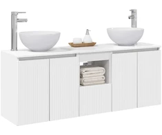 Vonios spintos komplektas 3 vnt. Balta 49,5 x 41 x 64,5 cm