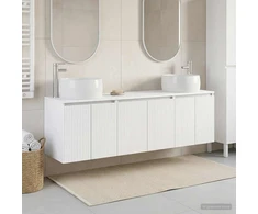 Vonios spintos komplektas 3 vnt. Balta 49,5 x 44,5 x 66 cm