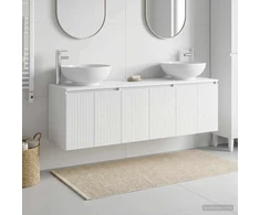Vonios spintos komplektas 3 vnt. Balta 49,5 x 44,5 x 65 cm