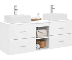 Vonios spintos komplektas 3 vnt. Balta 49,5 x 41 x 62,5 cm