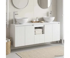 Vonios spintos komplektas 3 vnt. Balta 49,5 x 41 x 64,5 cm