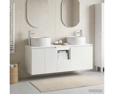 Vonios spintos komplektas 3 vnt. Balta 49,5 x 44,5 x 66 cm