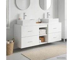 Vonios spintos komplektas 3 vnt. Balta 49,5 x 41 x 62,5 cm