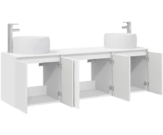 Vonios spintos komplektas 3 vnt. Balta 49,5 x 44,5 x 66 cm