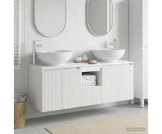 Vonios spintos komplektas 3 vnt. Balta 49,5 x 44,5 x 65 cm
