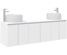 Vonios spintos komplektas 3 vnt. Balta 49,5 x 44,5 x 66 cm
