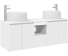 Vonios spintos komplektas 3 vnt. Balta 49,5 x 44,5 x 66 cm