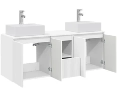 Vonios spintos komplektas 3 vnt. Balta 49,5 x 41 x 62,5 cm
